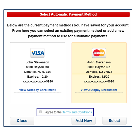 Modify Autopay Enrollment Step 3